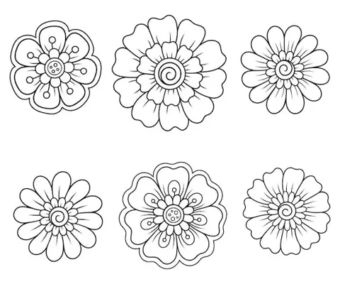 indian circle mehndi design