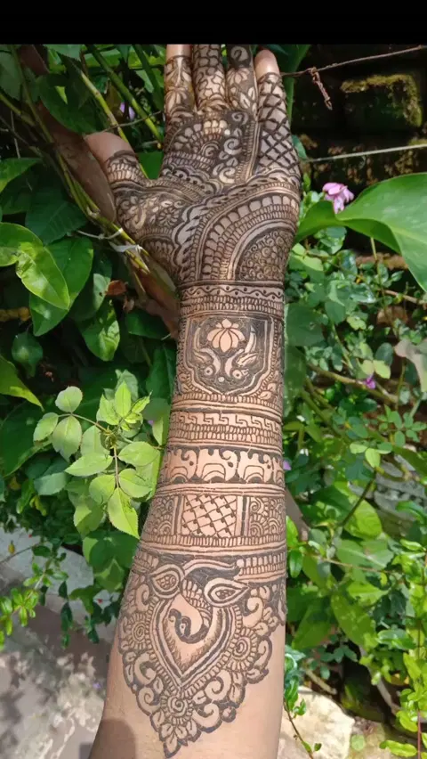 bridal full hand mehndi design
