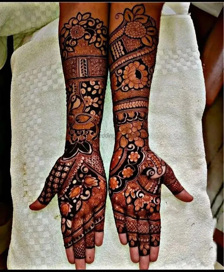 Full Hand Mehndi Design with Figures