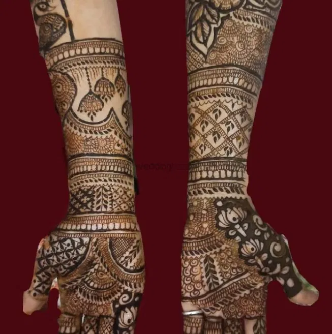 Full Hand Mehndi Design with Figures