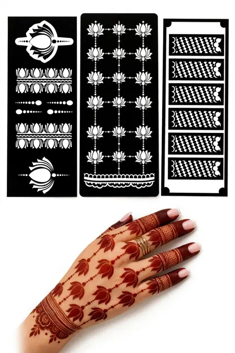 simple stylish flower back hand mehndi design