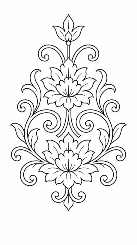 indian flower mehndi design
