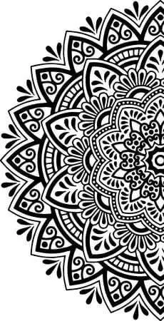 arabic circle mehndi design