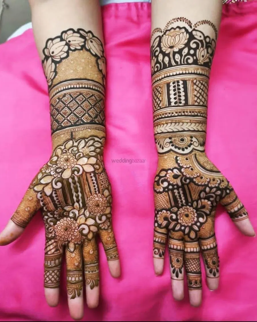Front Hand Mehndi Design with Figures (2)