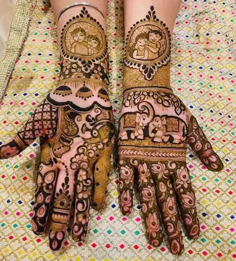 figure mehndi design