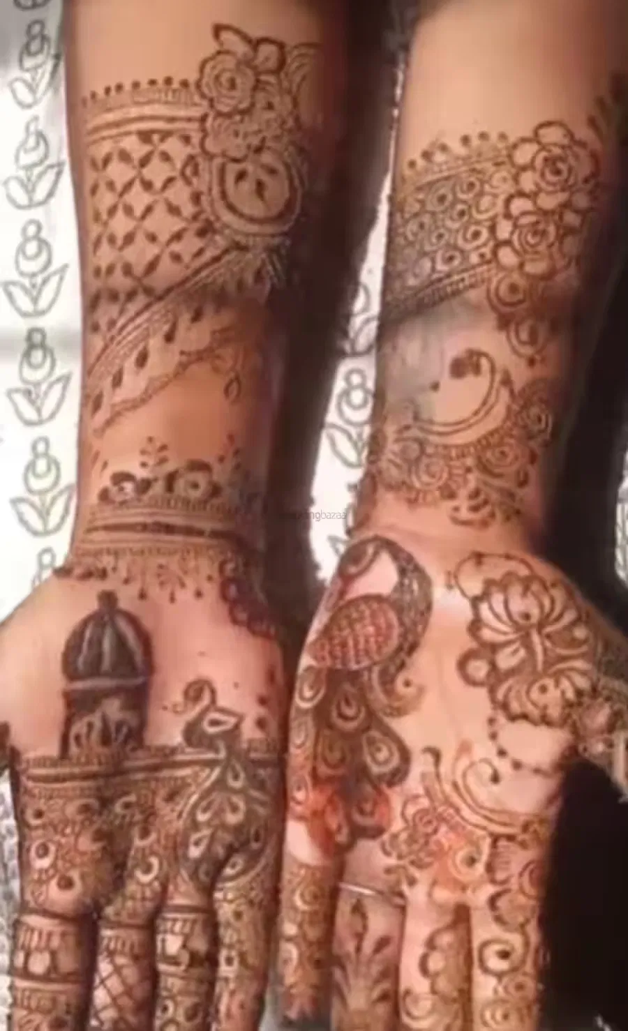 Mehndi Design with Figures and Peacock