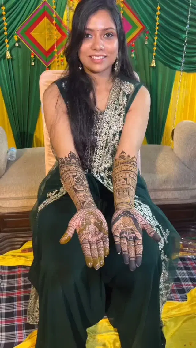Bridal Full Hand Mehndi Design with Figures (49)