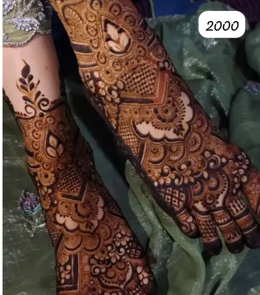 Back Hand Mehndi Design (2)