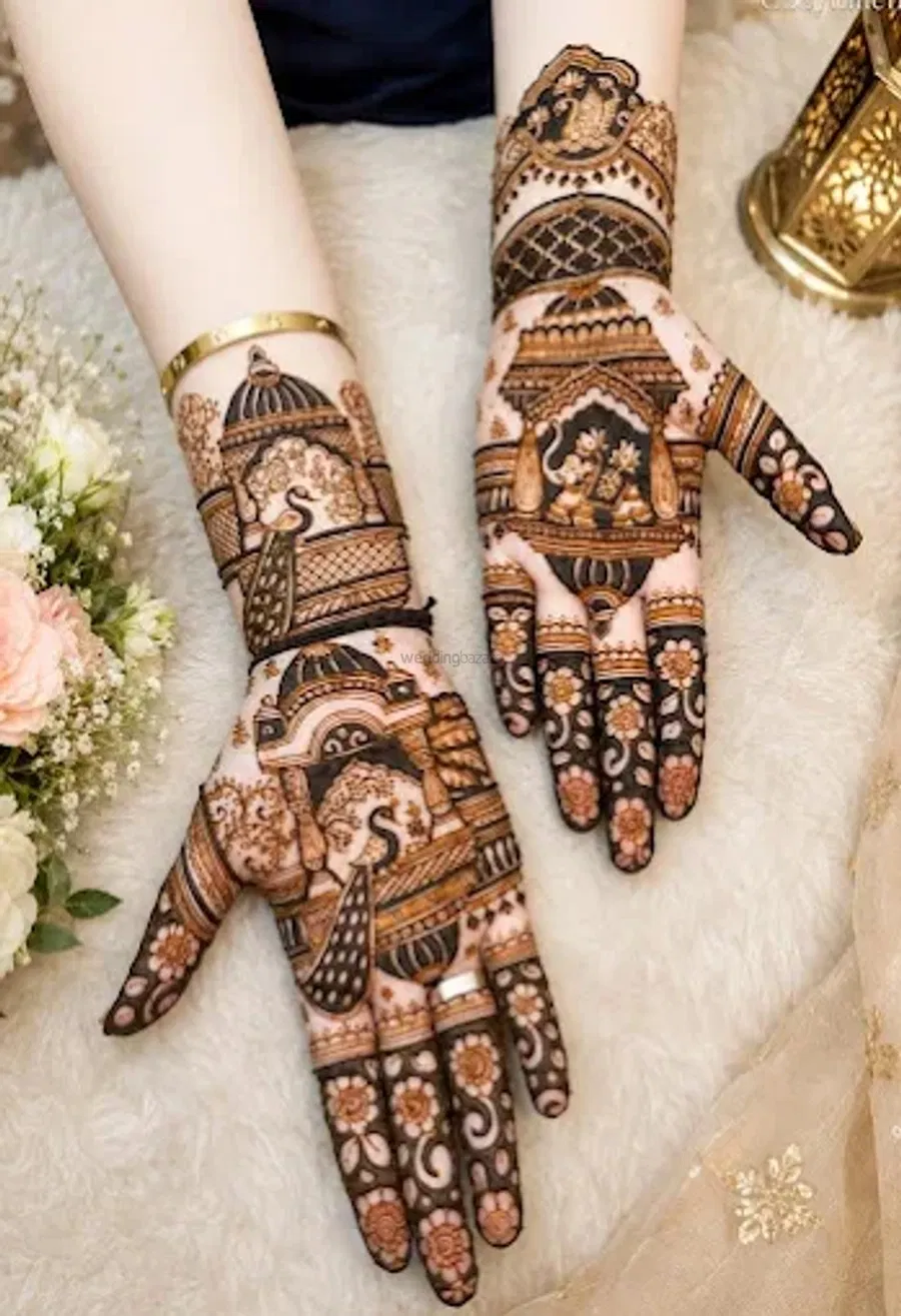 Mehndi Design with Figures (2)