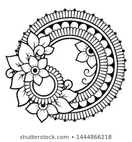 indian simple circle mehndi design