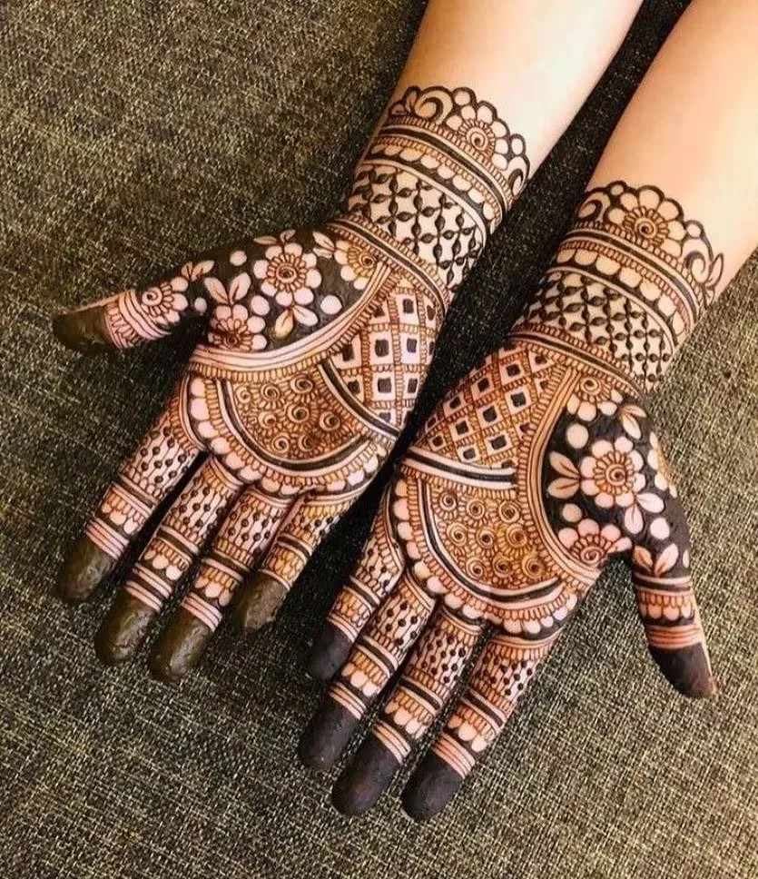Bridal Indian Back Hand Mehndi Design