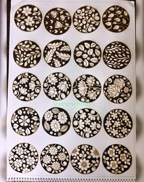 bridal circle back hand mehndi design