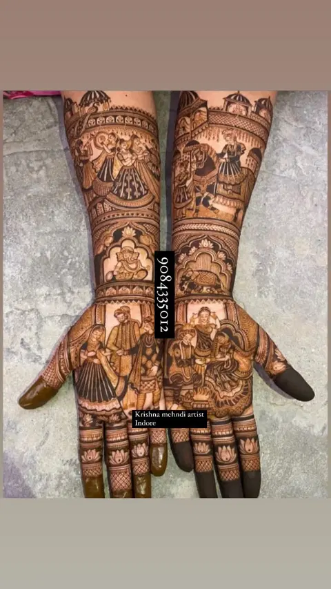 figure full hand mehndi design