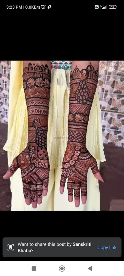 figure front hand mehndi design