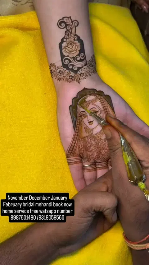 figure front hand mehndi design