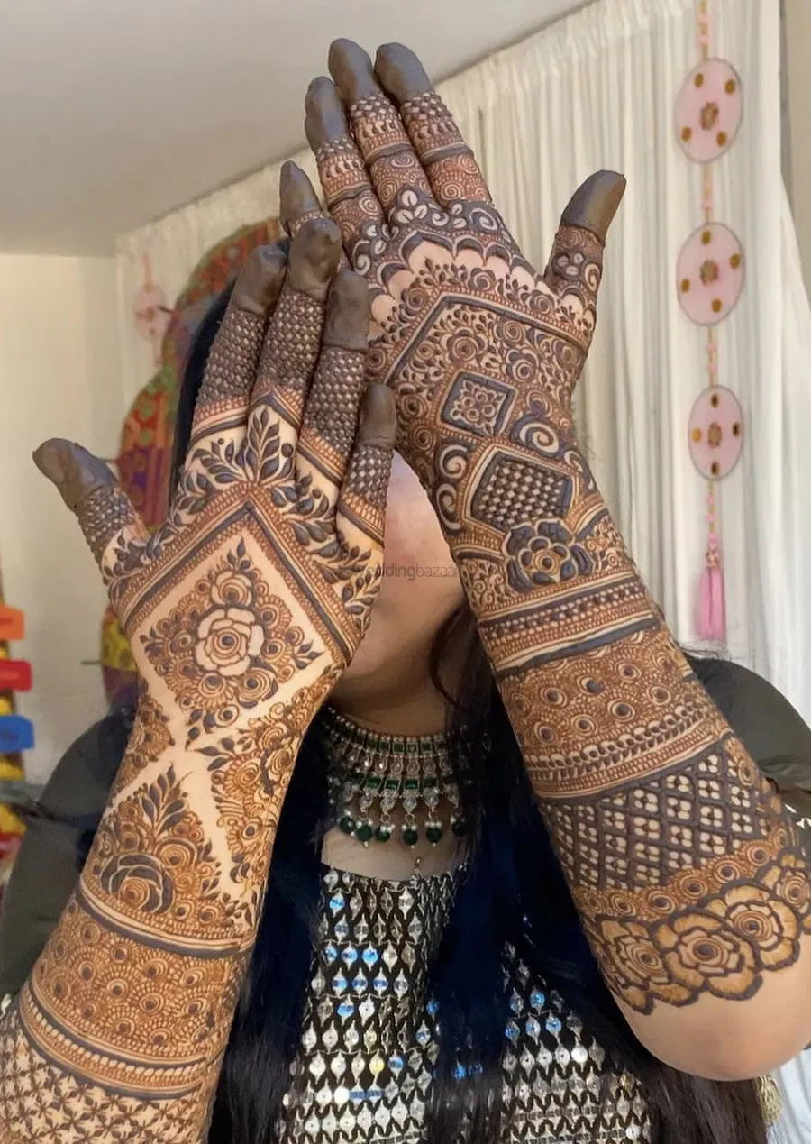 Full Hand Mehndi Design with Figures