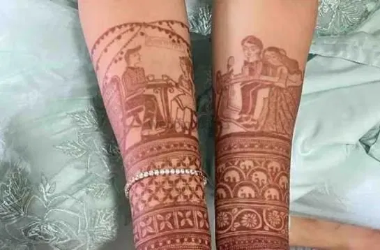 Full Hand Mehndi Design with Figures