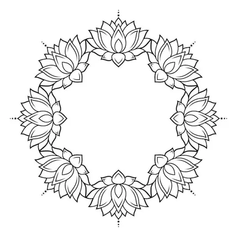 simple circle mehndi design