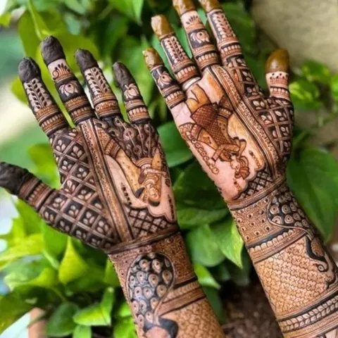 figure mehndi design