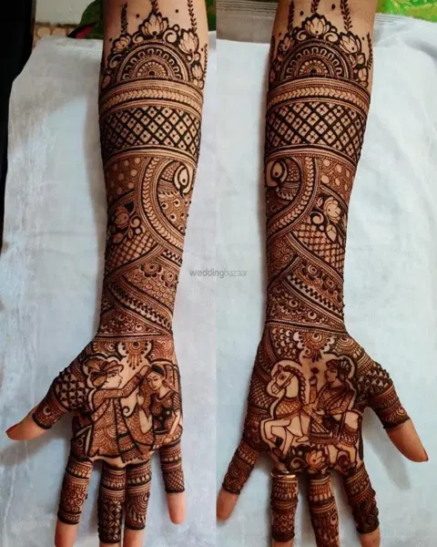 figure front hand mehndi design
