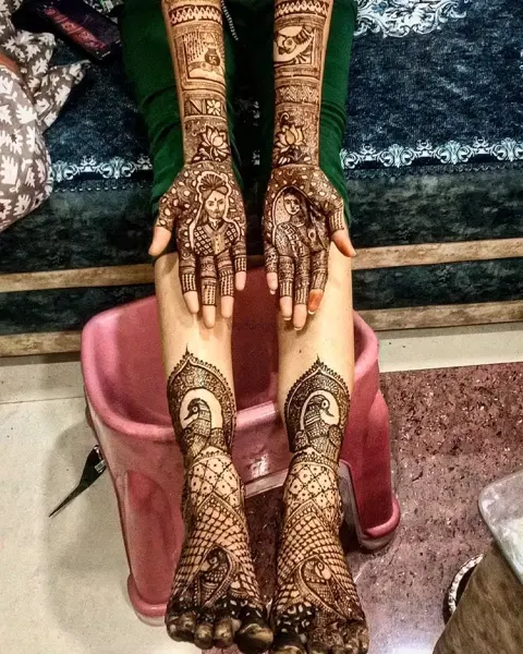 figure mehndi design