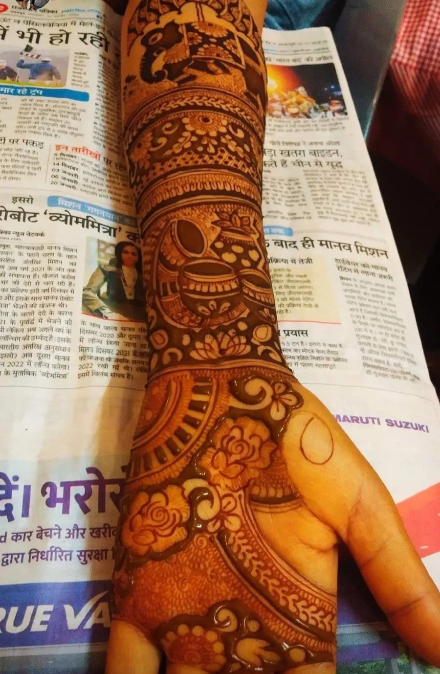 Full Hand Mehndi Design with Figures