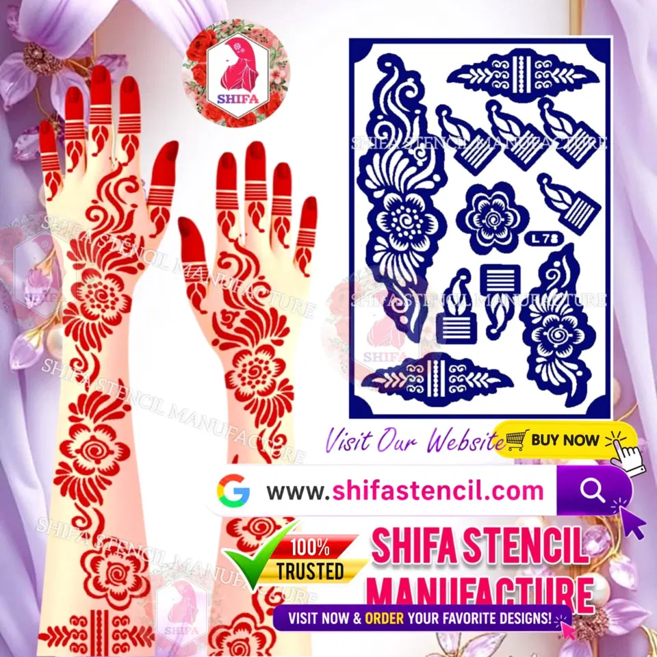 Arabic Simple Mehndi Design with Flowers and Peacock
