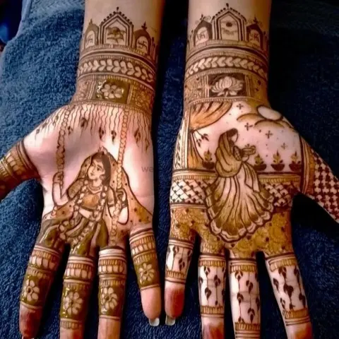 figure front hand mehndi design