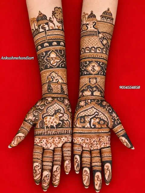 figure back hand mehndi design