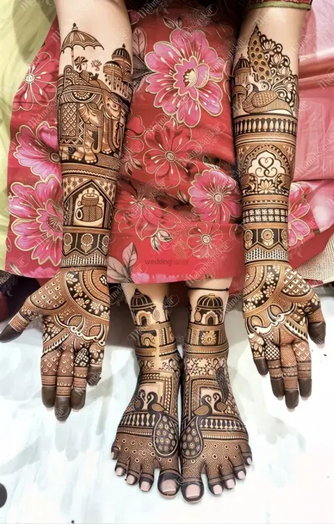 figure back hand mehndi design