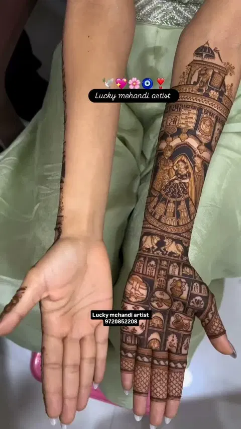 figure front hand mehndi design