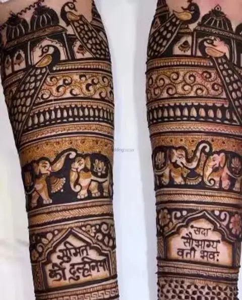 figure full hand mehndi design