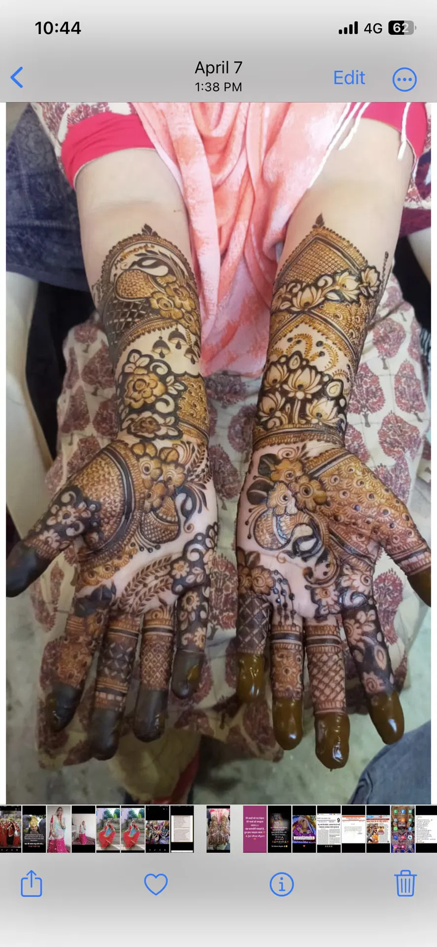 Front Hand Mehndi Design with Figures