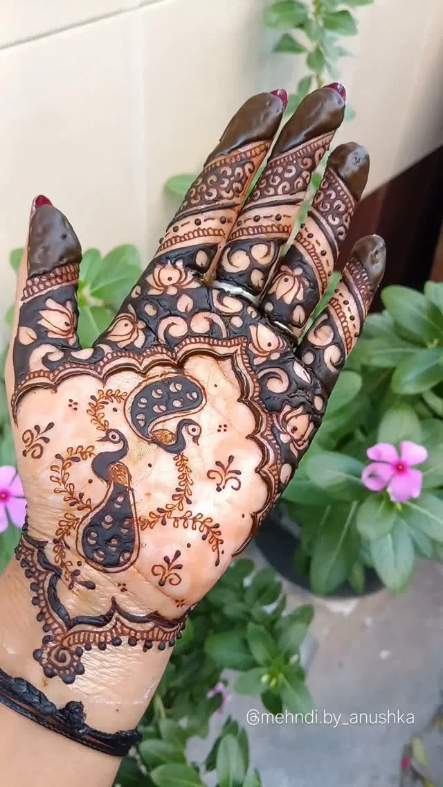 Mehndi Design with Peacock