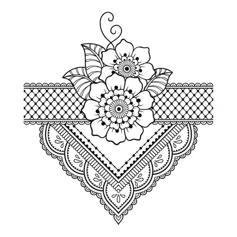 indian royal circle front hand mehndi design