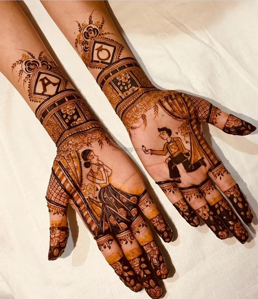 Mehndi Design with Figures