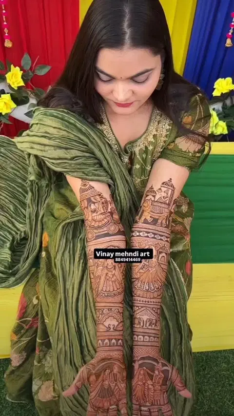 bridal figure full hand mehndi design