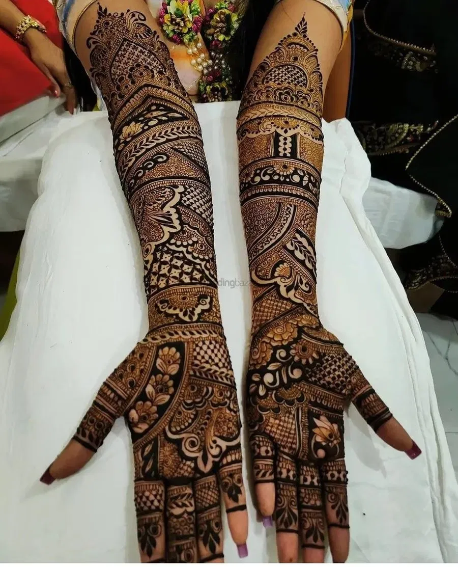 Full Hand Mehndi Design with Figures