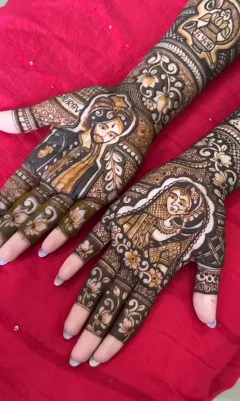 figure mehndi design