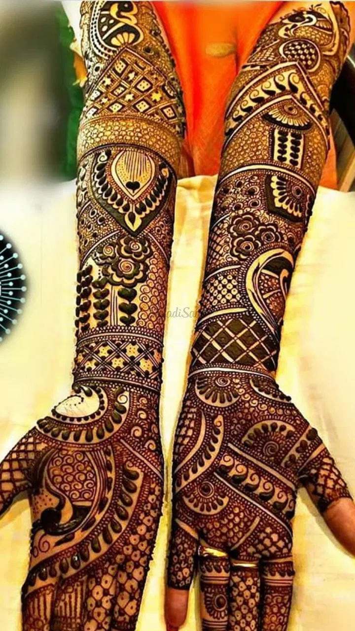 Full Hand Mehndi Design with Figures