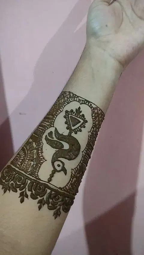 peacock full hand mehndi design