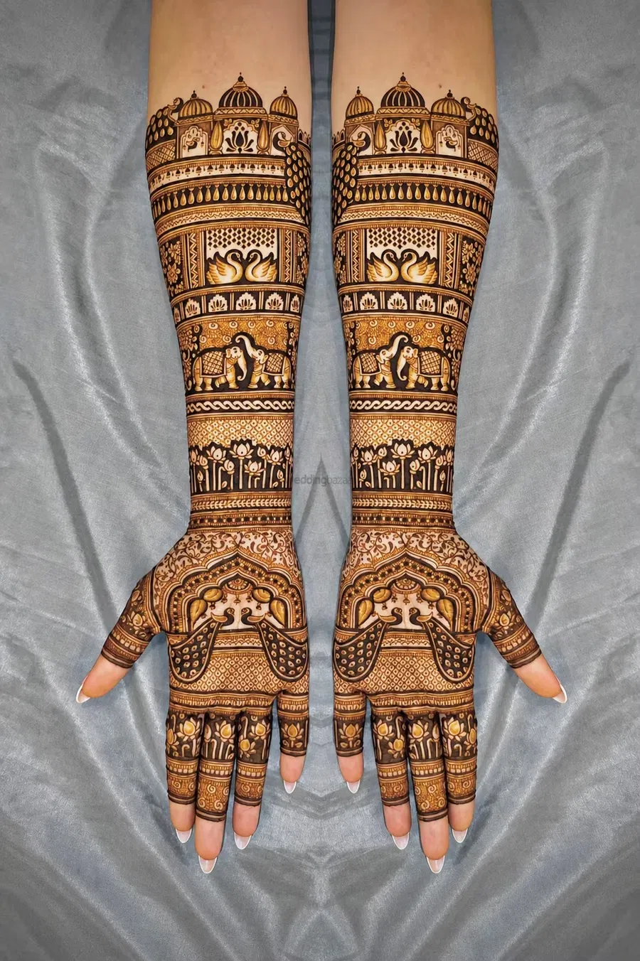 Full Hand Mehndi Design with Figures