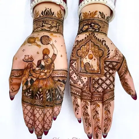 figure mehndi design