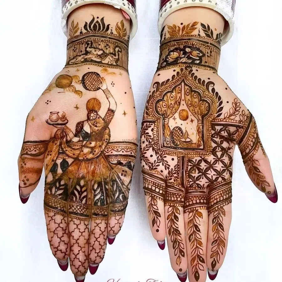 Mehndi Design with Figures
