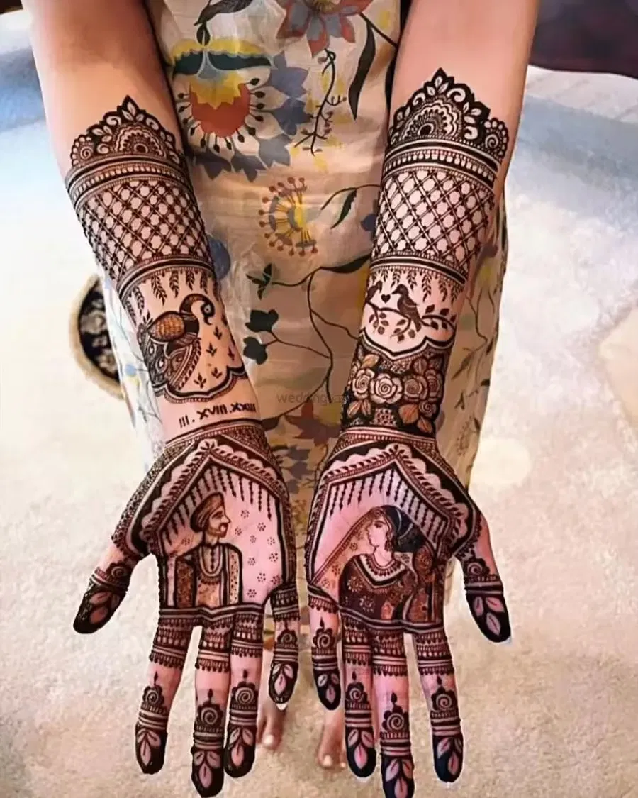 Mehndi Design with Figures