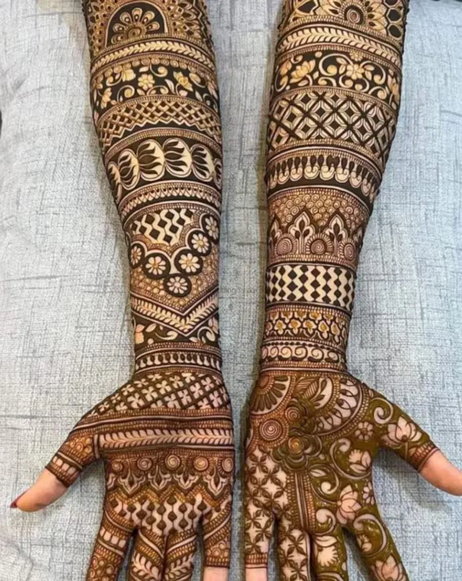 Full Hand Mehndi Design with Figures