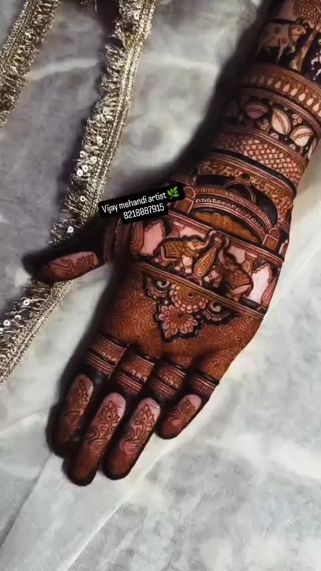 Arabic Bridal Front Hand Mehndi Design (2)
