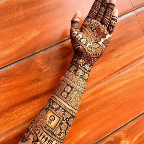 full hand mehndi design