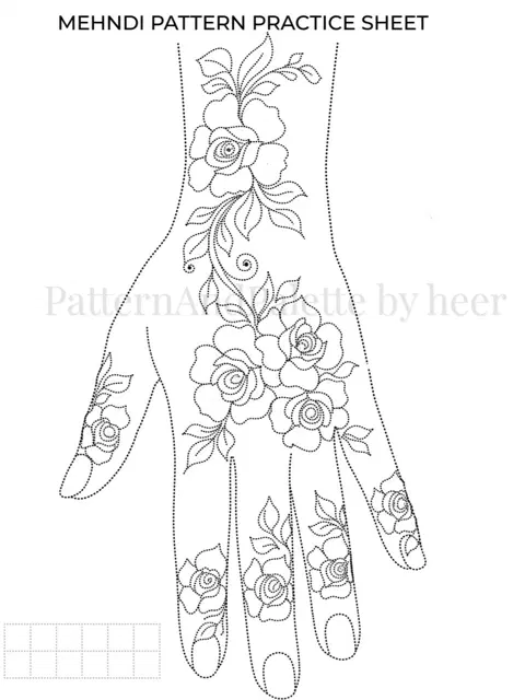 bridal simple flower mehndi design