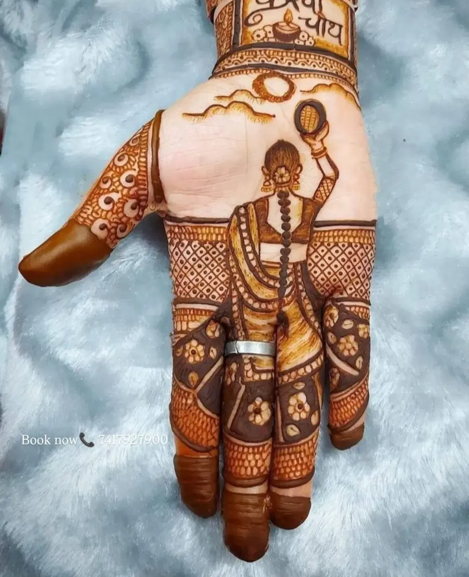 Bridal Stylish Back Hand Mehndi Design